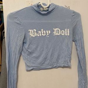 BABY DOLL Light blue crop top😱